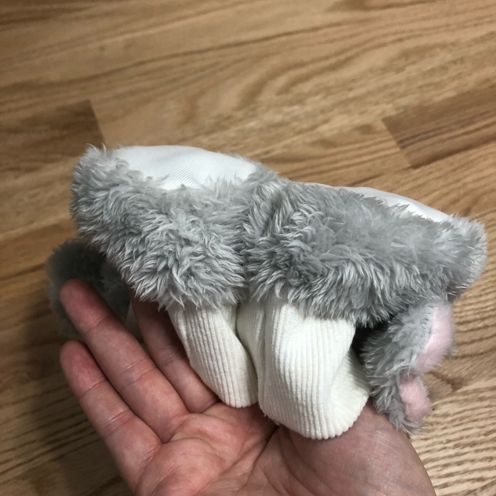 Fuzzy Elephant Rattle Slippers Baby Infant - Picture 6 of 7
